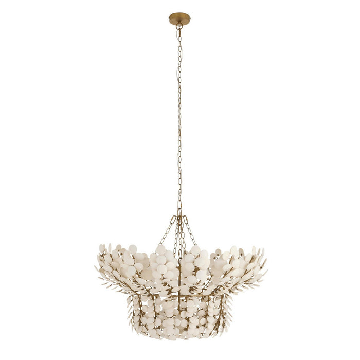 Arteriors DLS14 Eight Light Chandelier, Ivory