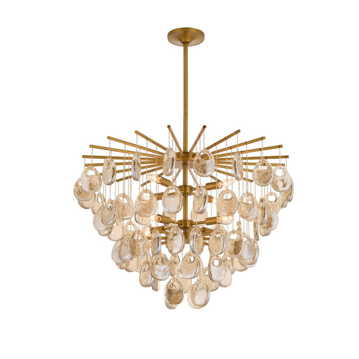 Arteriors DMC33 Eight Light Chandelier, Amber