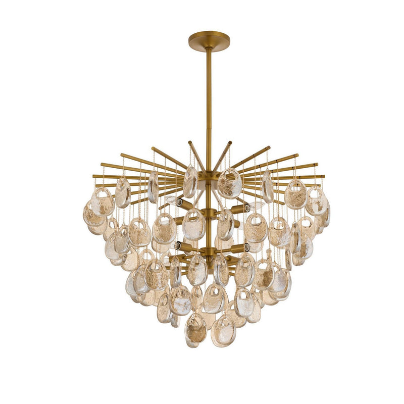 Arteriors DMC33 Eight Light Chandelier, Amber