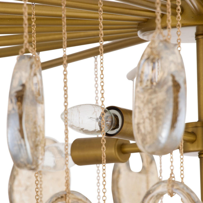 Arteriors DMC33 Eight Light Chandelier, Amber