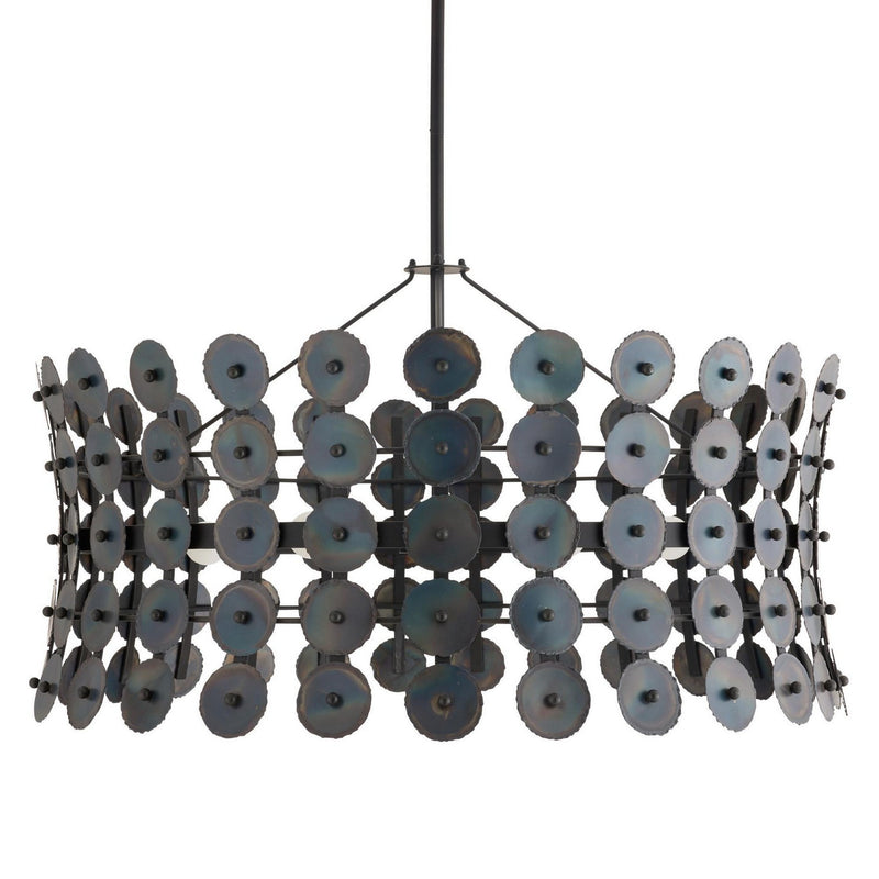 Arteriors DMI22 Six Light Chandelier, Burnt Iron