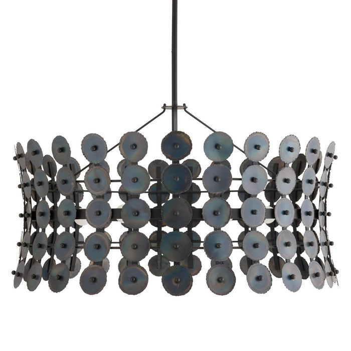 Arteriors DMI22 Six Light Chandelier, Burnt Iron