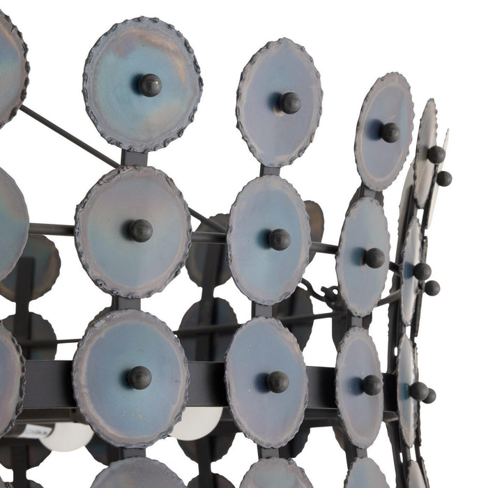 Arteriors DMI22 Six Light Chandelier, Burnt Iron