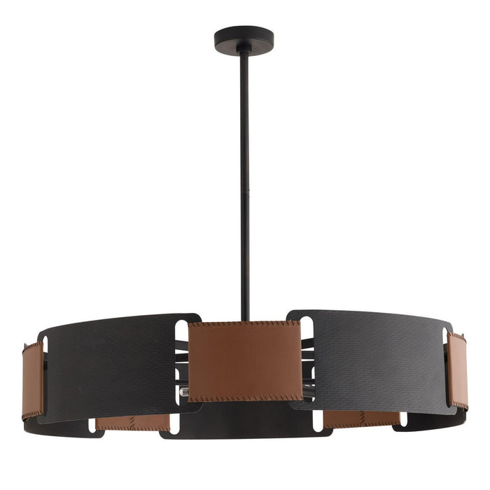 Arteriors DMI23 Five Light Chandelier, Brown