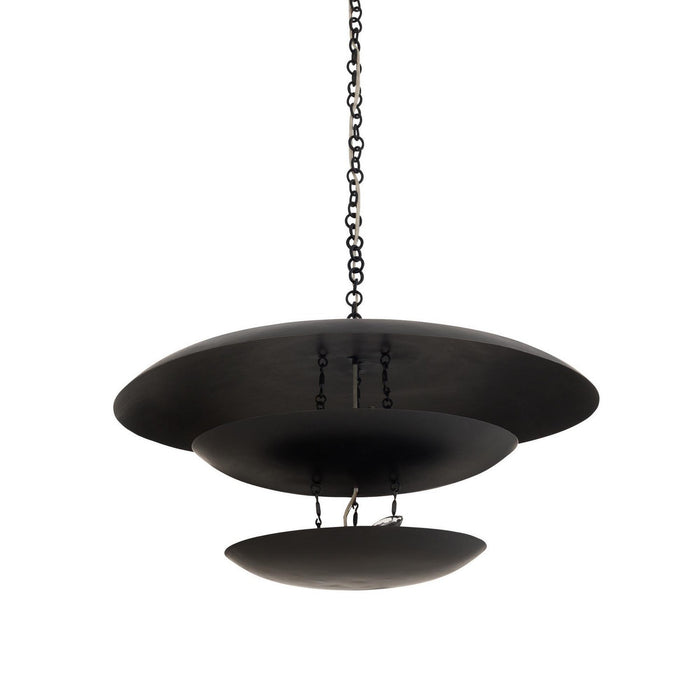 Arteriors DMI25 Six Light Chandelier, Blackened Iron