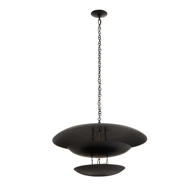Arteriors DMI25 Six Light Chandelier, Blackened Iron