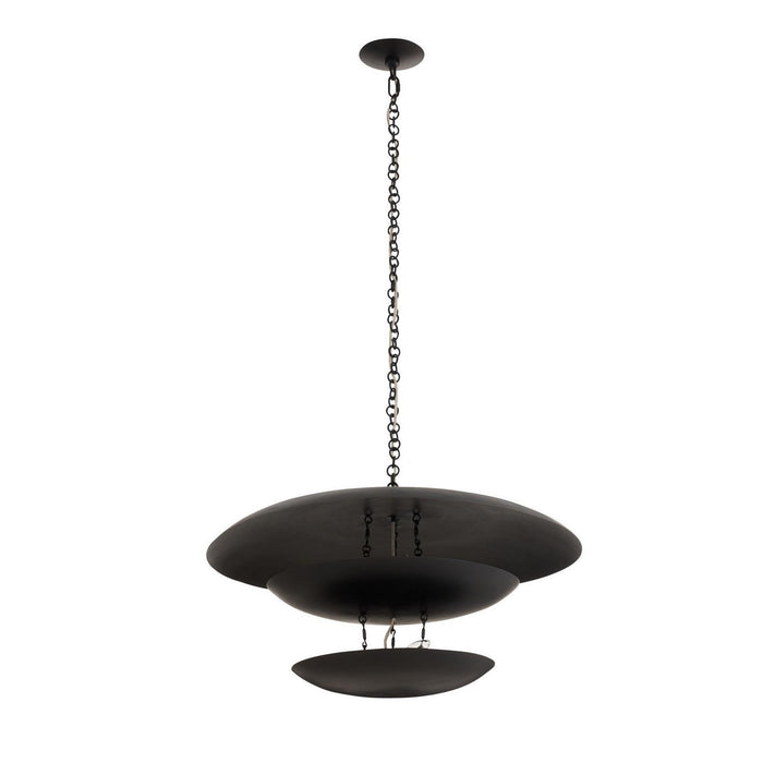 Arteriors DMI25 Six Light Chandelier, Blackened Iron