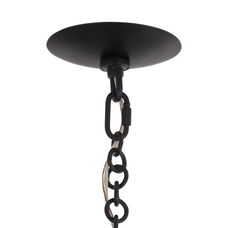Arteriors DMI25 Six Light Chandelier, Blackened Iron