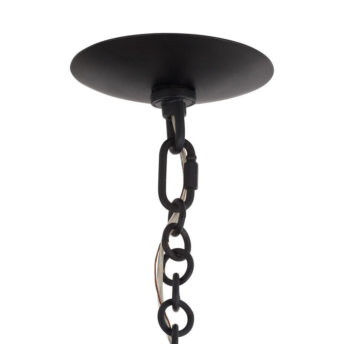 Arteriors DMI25 Six Light Chandelier, Blackened Iron