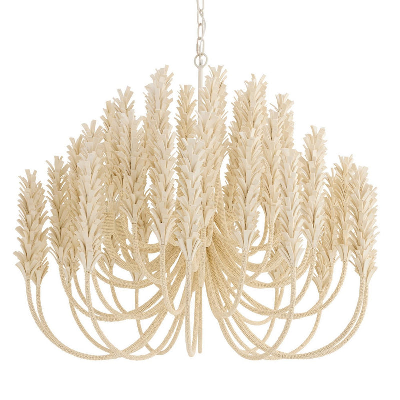 Arteriors DMS20 Six Light Chandelier, Ivory