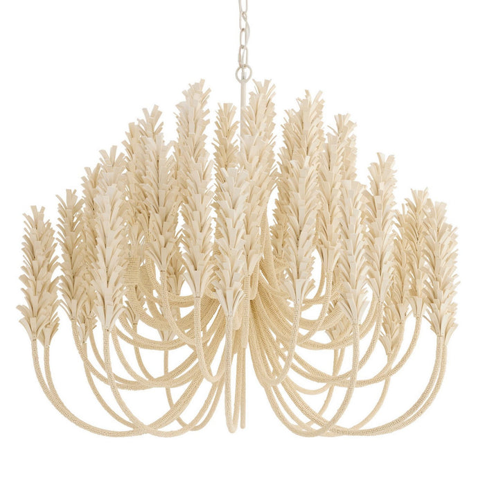 Arteriors DMS20 Six Light Chandelier, Ivory