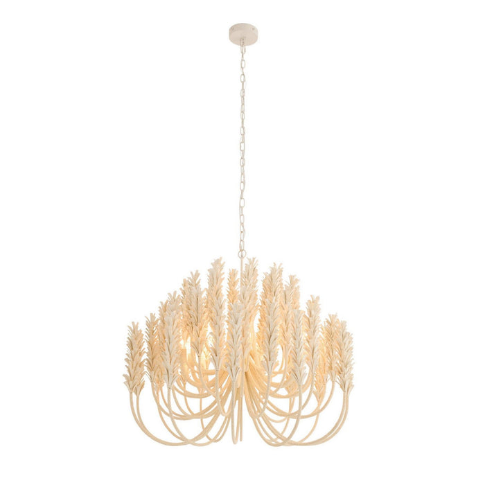 Arteriors DMS20 Six Light Chandelier, Ivory
