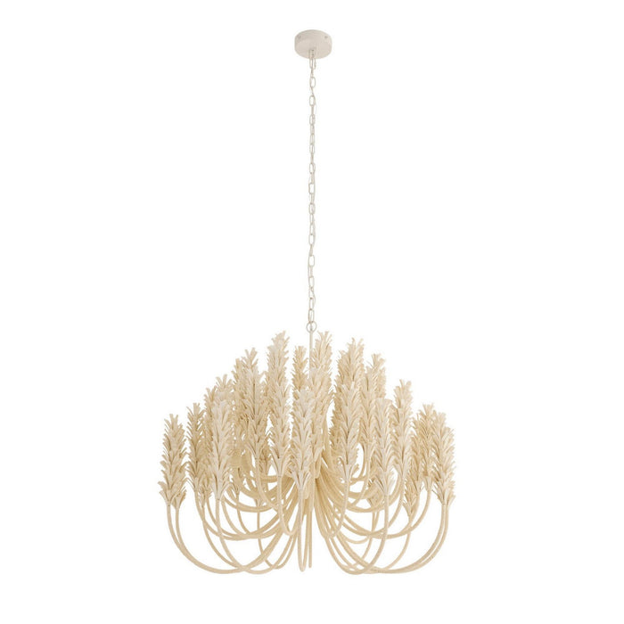Arteriors DMS20 Six Light Chandelier, Ivory
