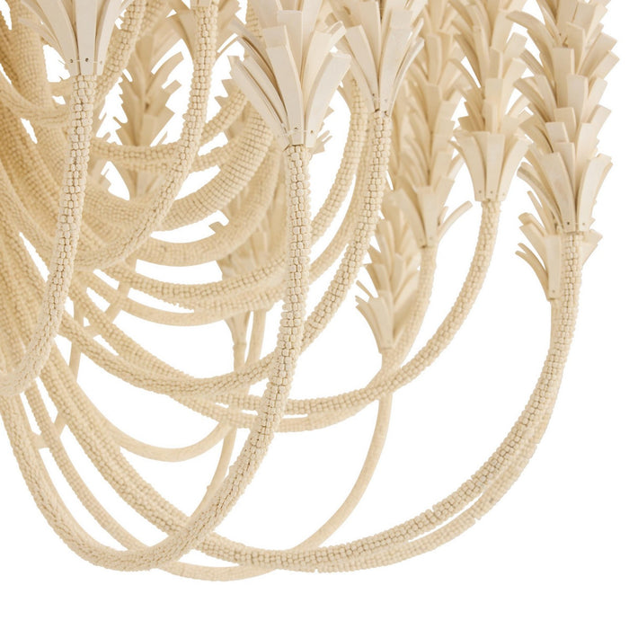 Arteriors DMS20 Six Light Chandelier, Ivory