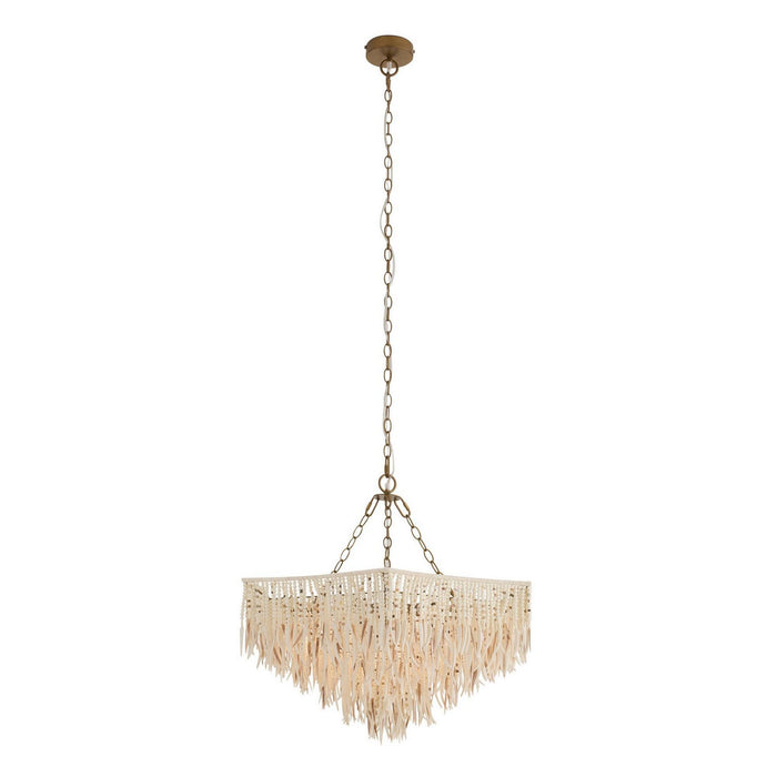 Arteriors DMS22 Six Light Chandelier, Natural
