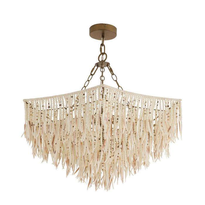 Arteriors DMS22 Six Light Chandelier, Natural