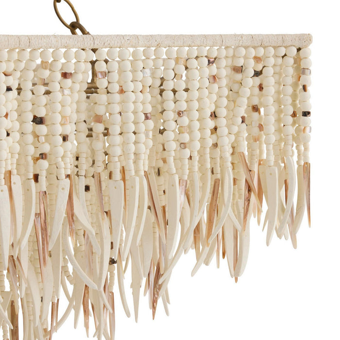 Arteriors DMS22 Six Light Chandelier, Natural