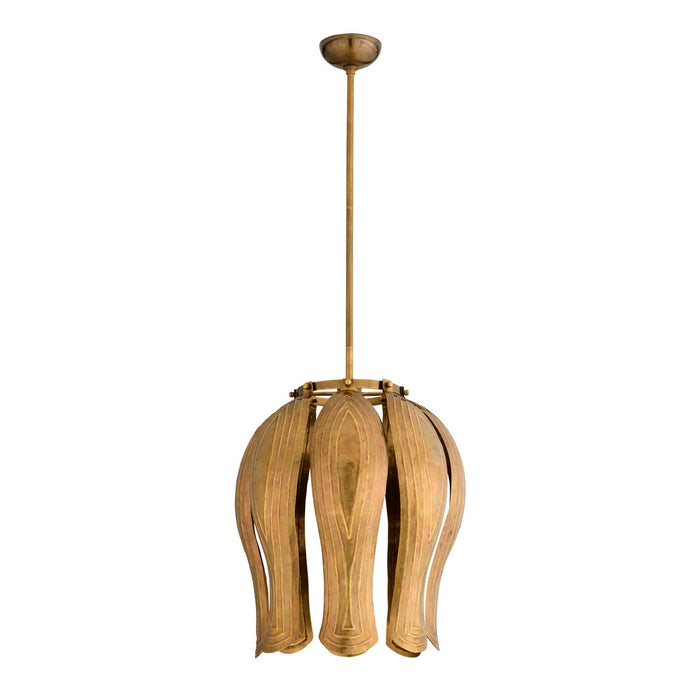 Arteriors DSI11 One Light Pendant, Vintage Brass