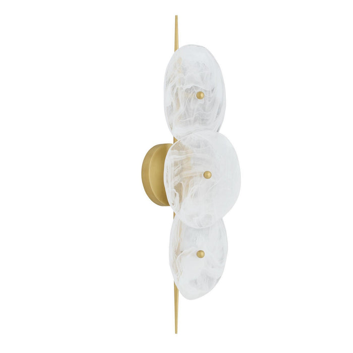 Arteriors DWC64 Two Light Wall Sconce, White Glaze