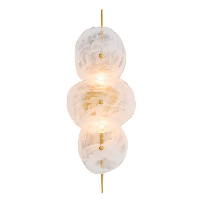 Arteriors DWC64 Two Light Wall Sconce, White Glaze