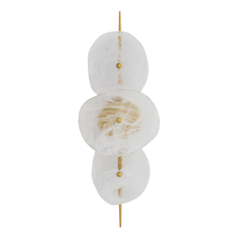 Arteriors DWC64 Two Light Wall Sconce, White Glaze