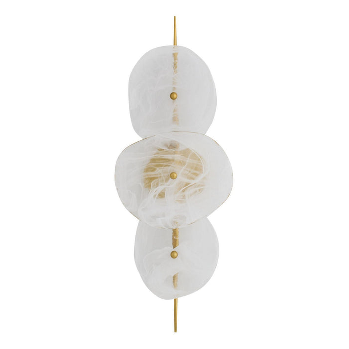 Arteriors DWC64 Two Light Wall Sconce, White Glaze
