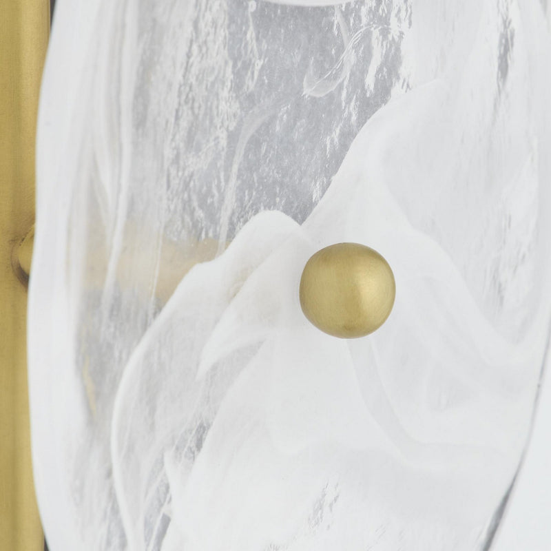 Arteriors DWC64 Two Light Wall Sconce, White Glaze