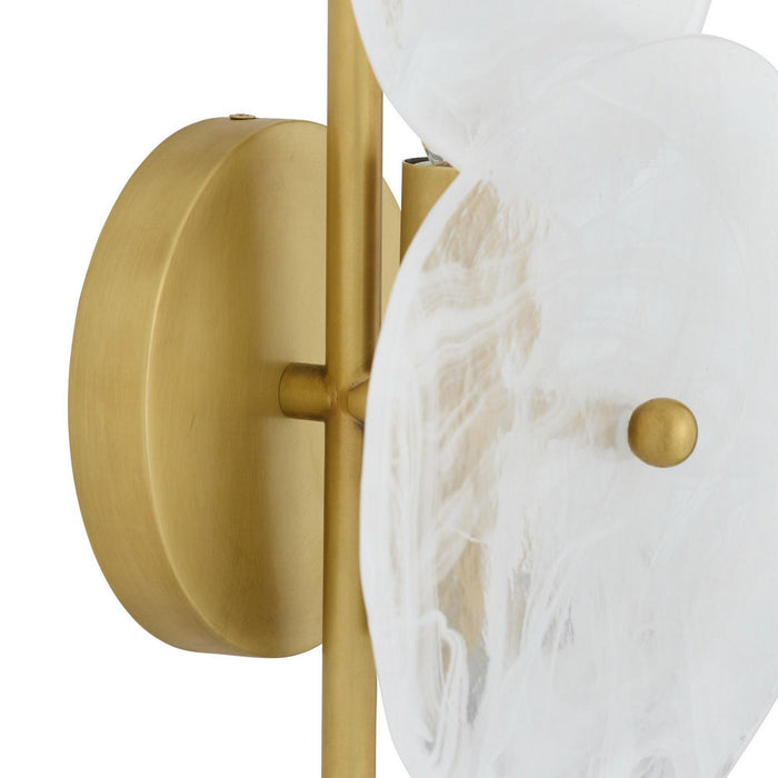 Arteriors DWC64 Two Light Wall Sconce, White Glaze
