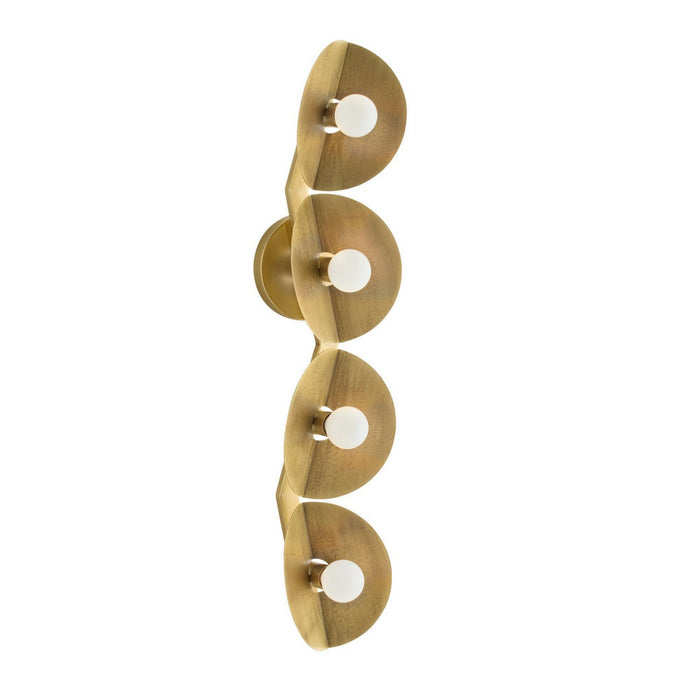 Arteriors DWC69 Four Light Wall Sconce, Antique Brass