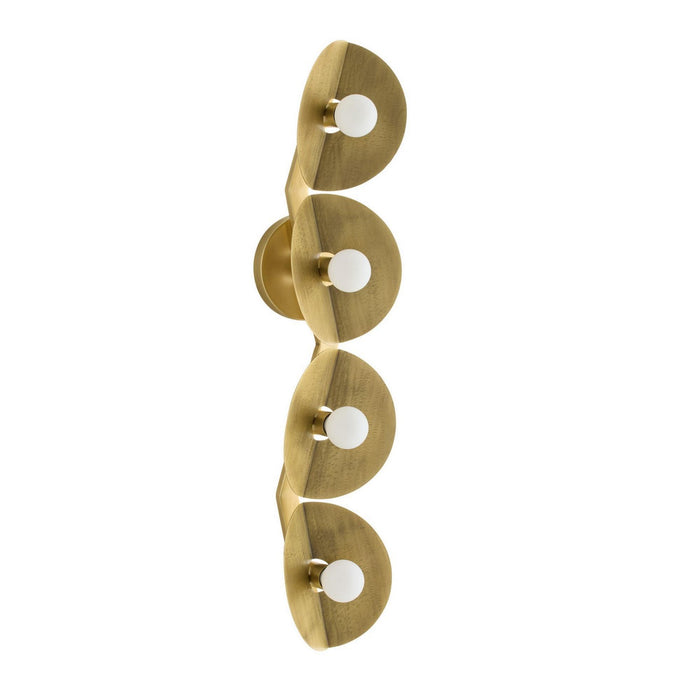 Arteriors DWC69 Four Light Wall Sconce, Antique Brass