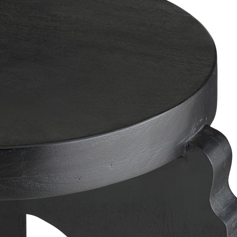 Arteriors FAI22 Accent Table, Ebony