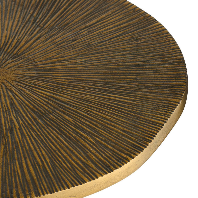 Arteriors FAI23 Accent Table, Antique Brass
