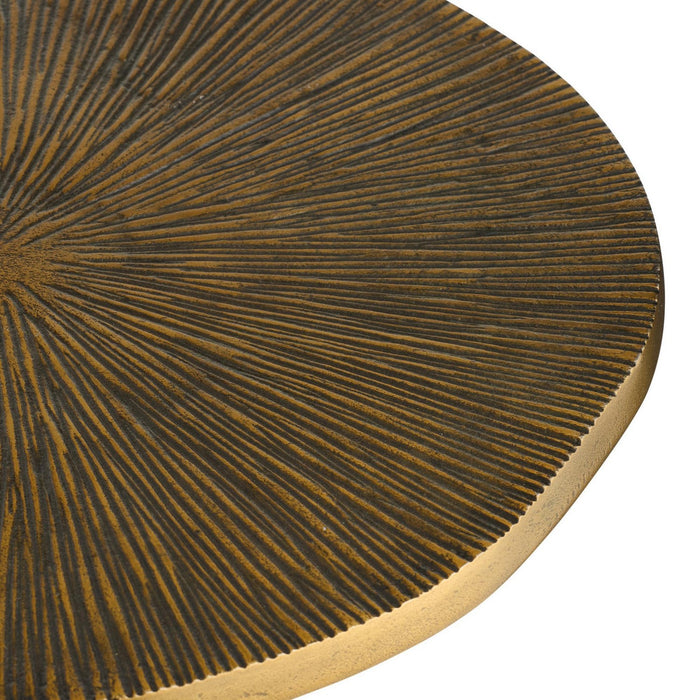 Arteriors FAI23 Accent Table, Antique Brass