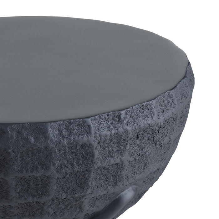 Arteriors FAS15 Outdoor Accent Table, Black Volcanic Ash