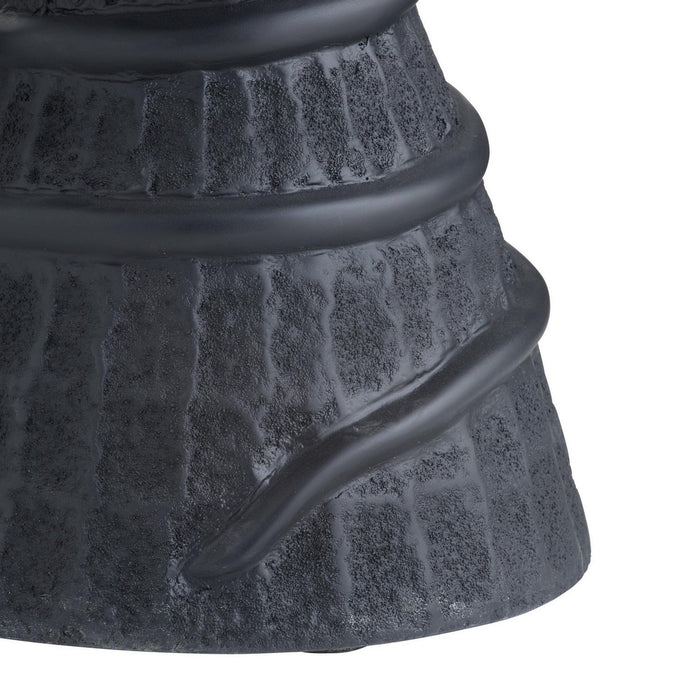 Arteriors FAS15 Outdoor Accent Table, Black Volcanic Ash
