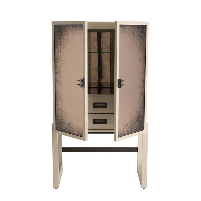 Arteriors FNS18 Cocktail Cabinet, Antiqued Amber