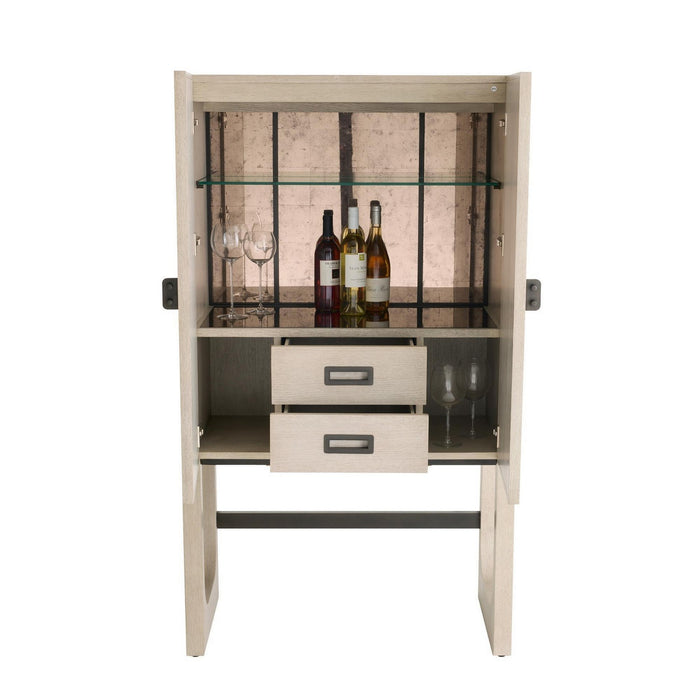 Arteriors FNS18 Cocktail Cabinet, Antiqued Amber
