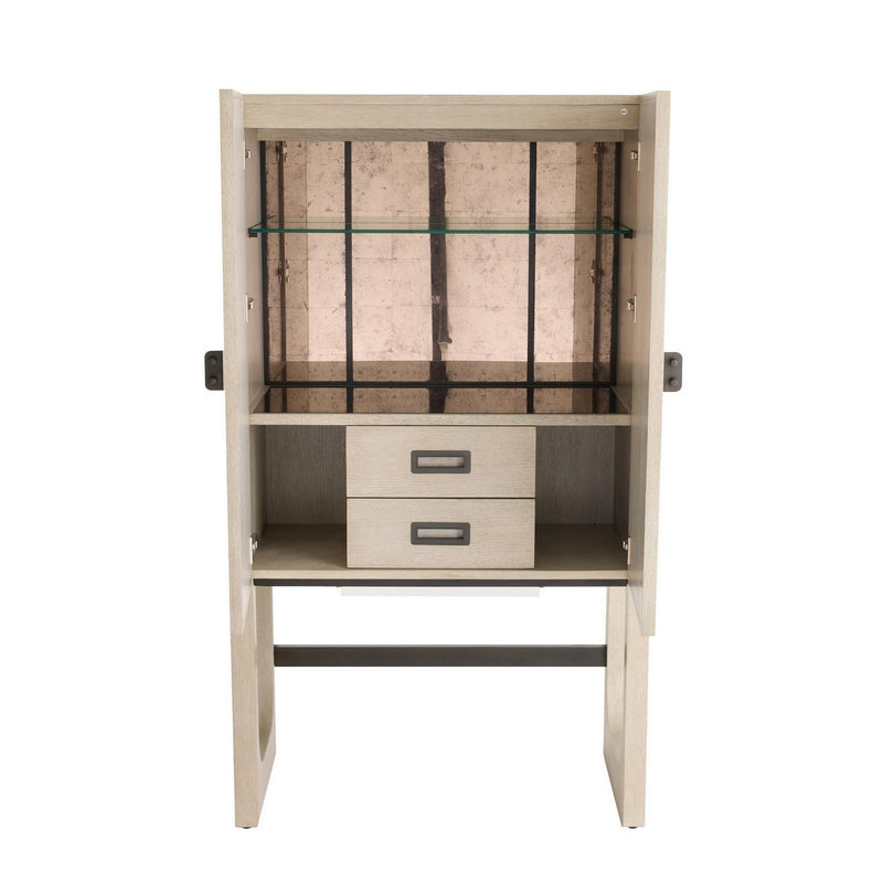 Arteriors FNS18 Cocktail Cabinet, Antiqued Amber