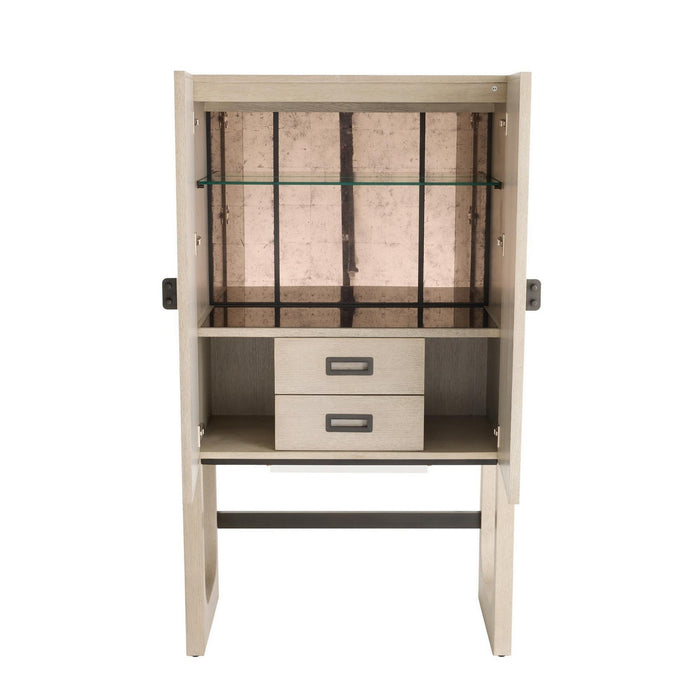 Arteriors FNS18 Cocktail Cabinet, Antiqued Amber
