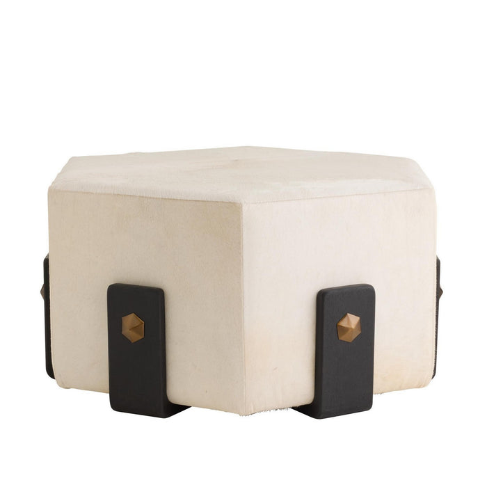 Arteriors FOI13 Ottoman, White