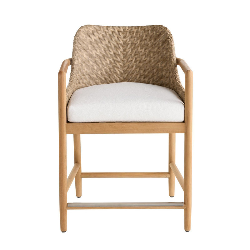 Arteriors FSS11 Outdoor Counter Stool, Pearl