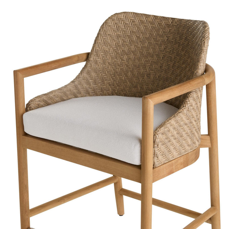 Arteriors FSS11 Outdoor Counter Stool, Pearl