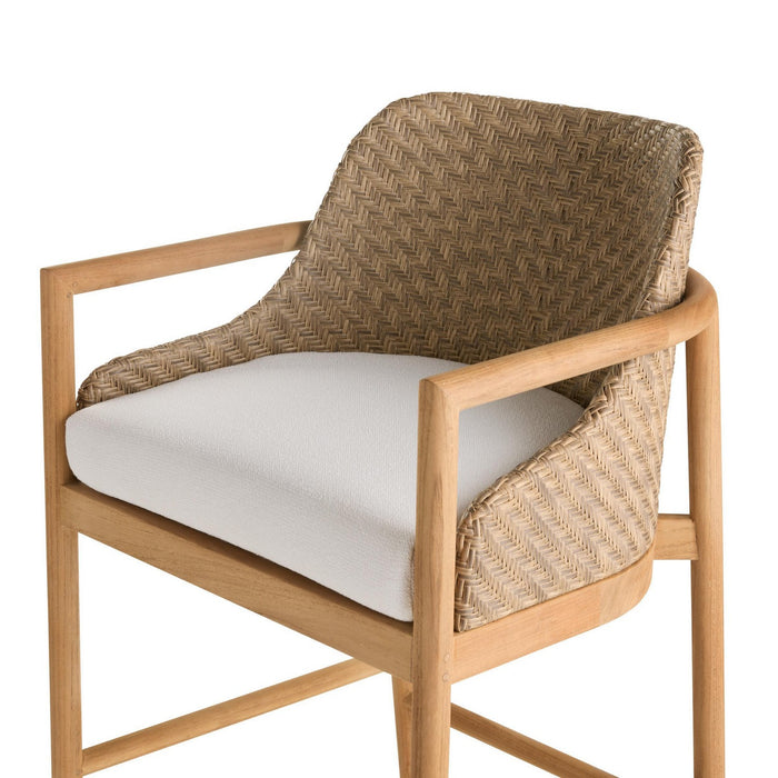 Arteriors FSS12 Outdoor Bar Stool, Pearl