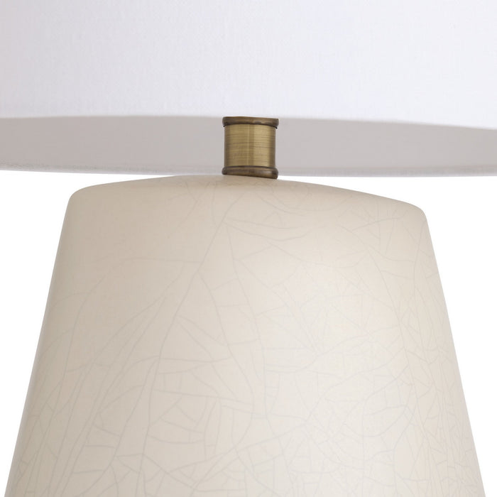 Arteriors PTC62-943 One Light Table Lamp, Matte Stained Ivory Crackle