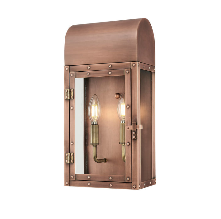 Acclaim Lighting 1012CP Two Light Wall Lantern, Antique Copper
