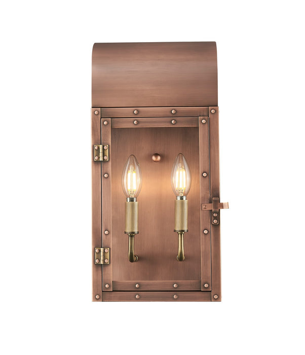 Acclaim Lighting 1012CP Two Light Wall Lantern, Antique Copper