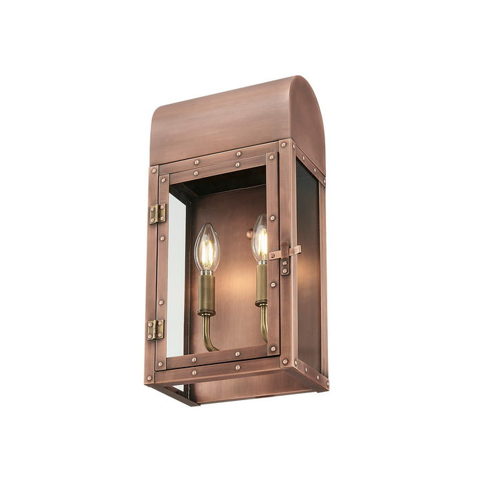 Acclaim Lighting 1012CP Two Light Wall Lantern, Antique Copper