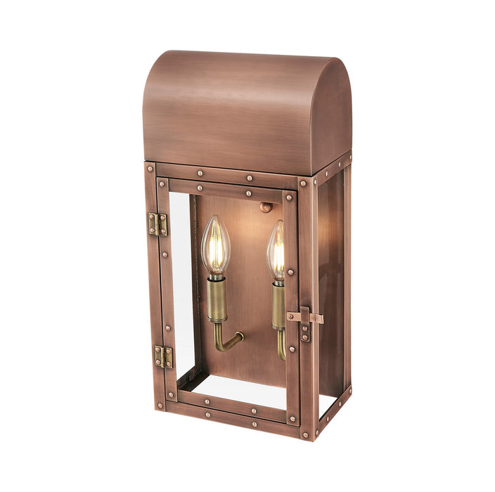 Acclaim Lighting 1012CP Two Light Wall Lantern, Antique Copper