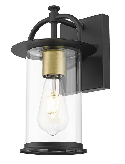 Acclaim Lighting 1023BK One Light Wall Lantern, Matt Black and Brass
