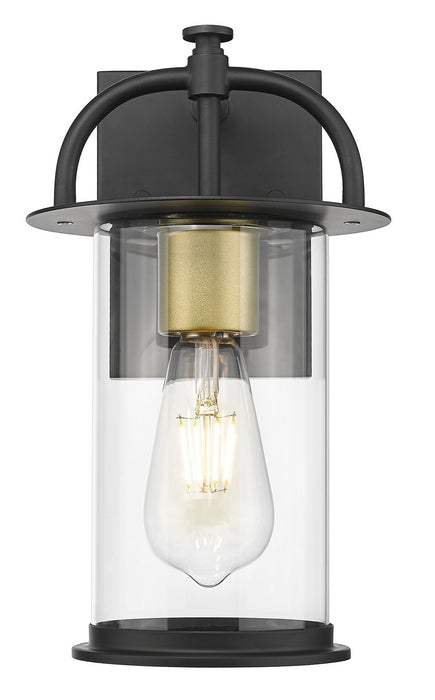 Acclaim Lighting 1023BK One Light Wall Lantern, Matt Black and Brass